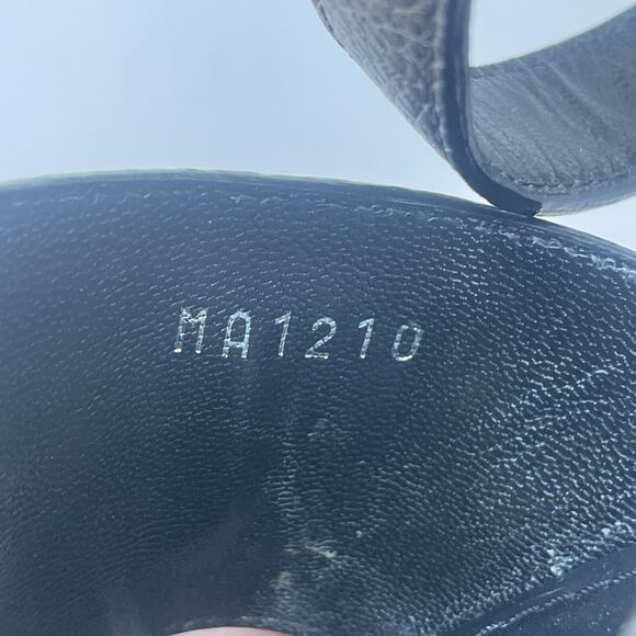 Louis Vuitton Horizon leather sandals Gold Logo Buckle Block Heels 38.5 US 8 - Picture 10 of 11